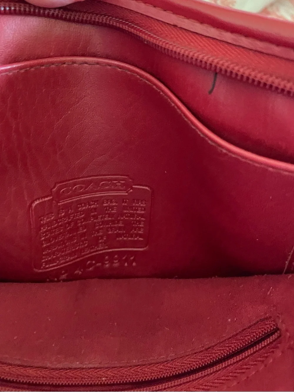 Coach Red Leather Crossbody Satchel